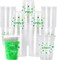 St. Patrick's Day Celebration Pack - 60 Pcs 12oz Irish Themed Plastic Cups with Lucky Shamrock Design, Disposable for Easy Clean-Up, Ideal for Party Supplies & Favors,Irish